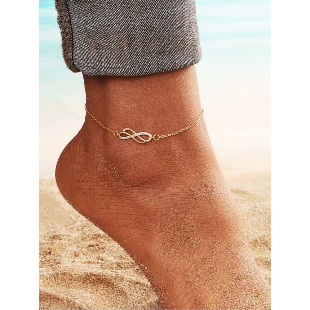 Infinite Symbol Gold Anklet NWT